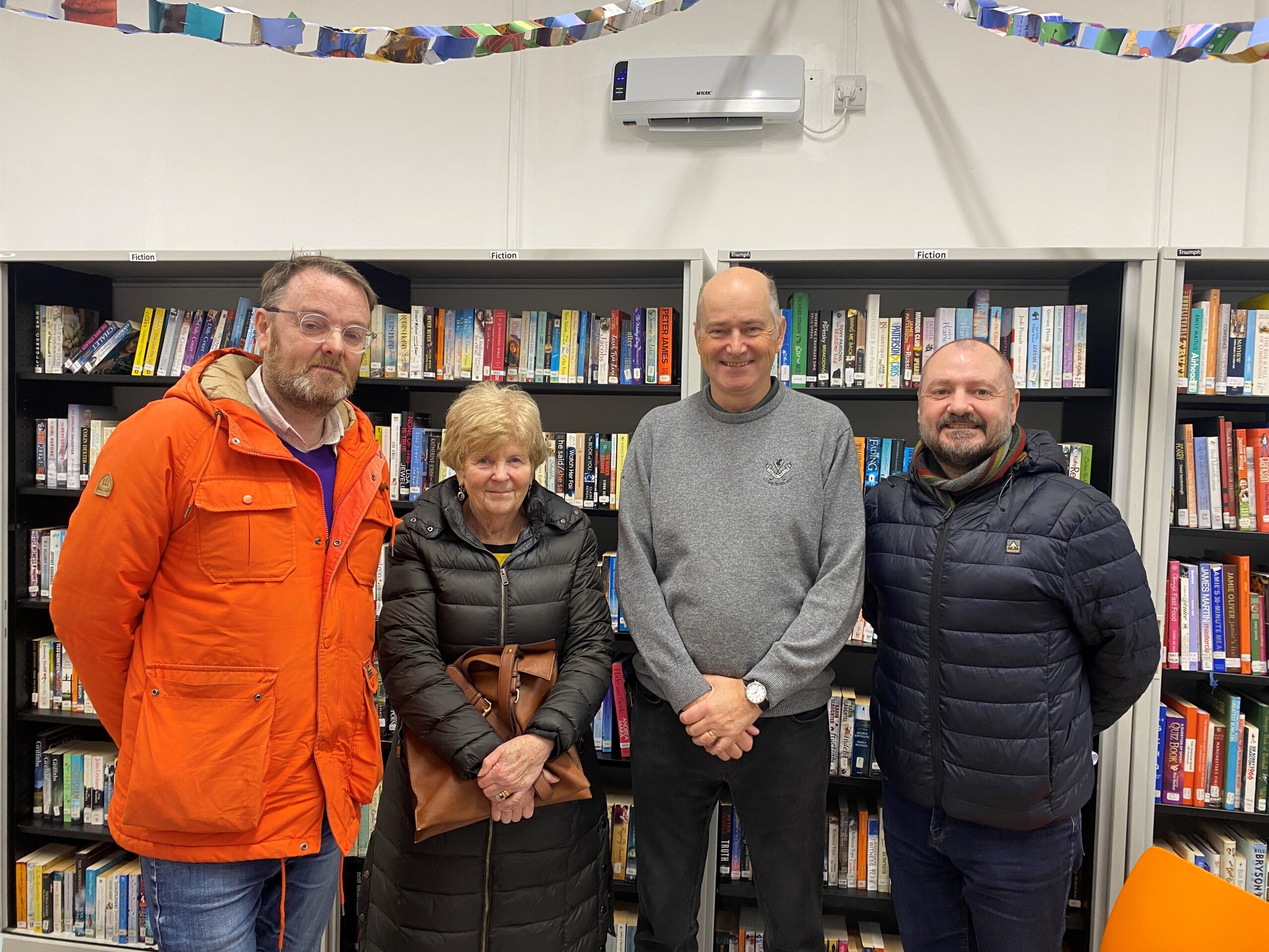Three of us from Wallasey Village Library meet with Paul from Cornerstone Library.